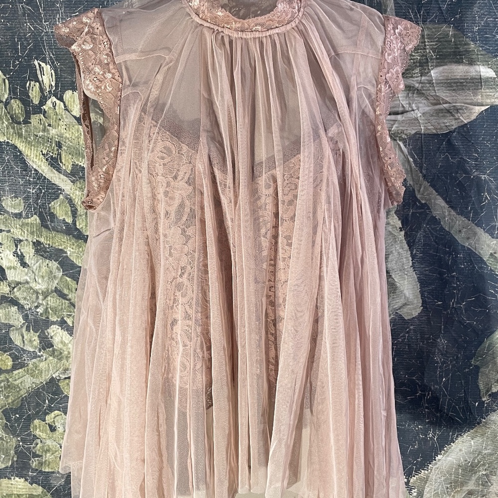 Anthropologie Godet Tulle Swing Top - Picture 3 of 6